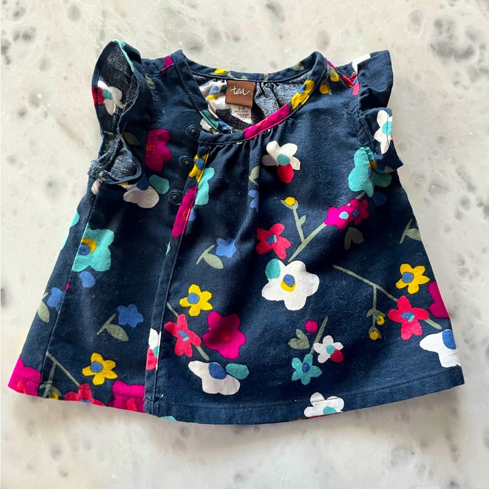 Tea collection floral shirt dress